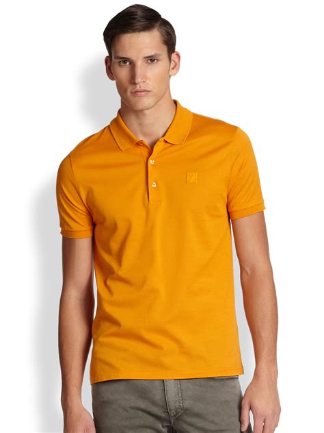 versace orange shirt|authentic versace shirts.